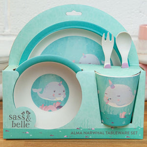 Sass and Belle - Narwhal Tableware Set