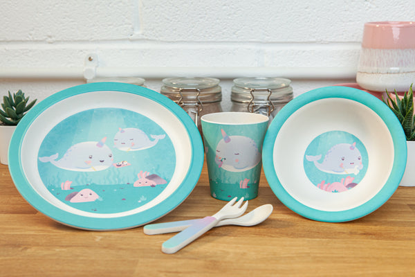 Sass and Belle - Narwhal Tableware Set